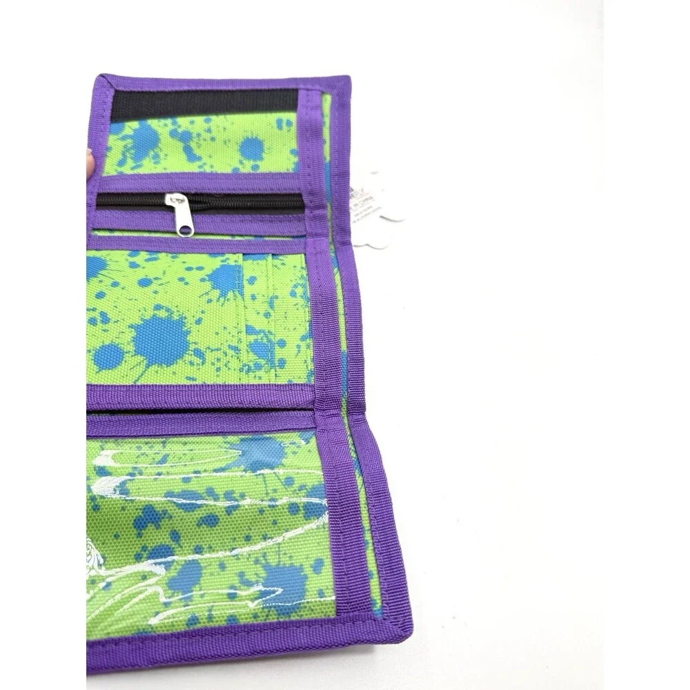 Nickelodeon Splat Retro Style Tri Fold Wallet The Nick Box Culturefly NEW W/Tag